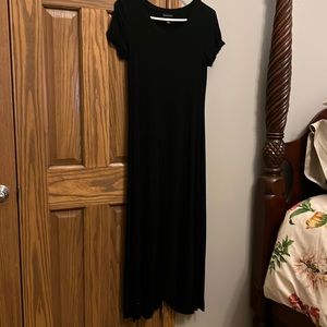 Black T-shirt Maxi Dress. Size Small.
